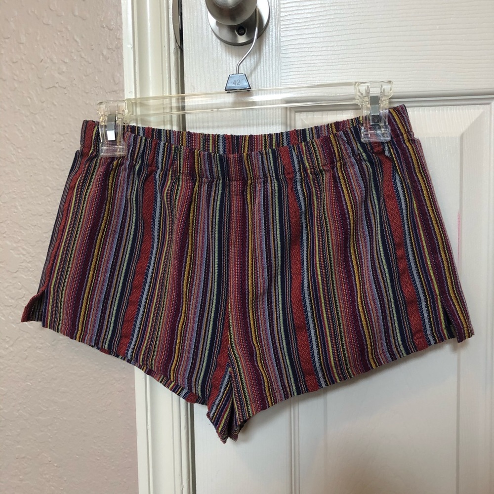 Colorful striped shorts